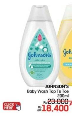 Promo Harga Johnsons Baby Wash Top To Toe 200 ml - LotteMart