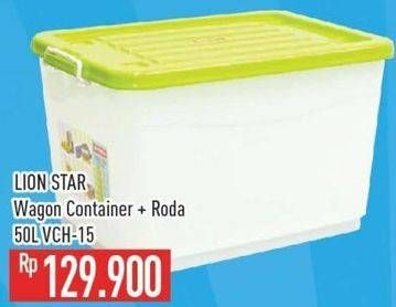 Promo Harga Lion Star Wagon Container + Roda VCH-15 50000 ml - Hypermart