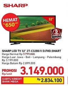 Promo Harga SHARP 2T-C32BG1 | LED TV 32 inch  - Carrefour