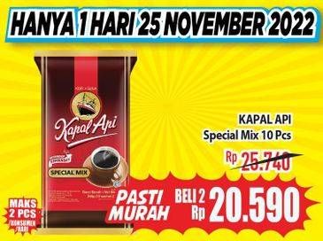 Promo Harga Kapal Api Kopi Bubuk Special Mix per 10 sachet 24 gr - Hypermart