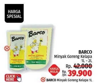 Promo Harga Barco Minyak Goreng Kelapa 1000 ml - LotteMart