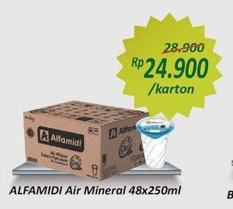 Promo Harga ALFAMIDI Air Mineral per 48 pcs 250 ml - Alfamidi