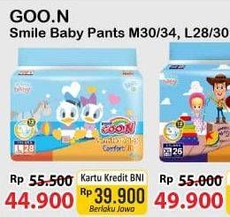 Promo Harga Goon Smile Baby Comfort Fit Pants L28, M30 28 pcs - Alfamart