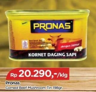 Promo Harga Pronas Corned Beef Jamur 198 gr - TIP TOP