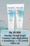Promo Harga WARDAH Perfect Bright Creamy Foam Brightening + Smoothing/ Oil Control 100ml  - Indomaret
