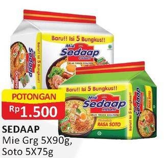 Promo Harga Sedaap Mie Goreng / Soto  - Alfamart