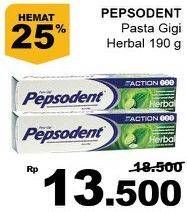 Promo Harga PEPSODENT Pasta Gigi Action 123 Herbal 190 gr - Giant