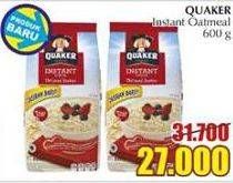 Promo Harga Quaker Oatmeal Original 600 gr - Giant