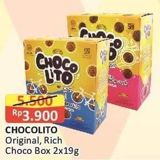 Promo Harga SOBISCO Choco Lito Rich Original, Rich Choco per 2 pouch 19 gr - Alfamart