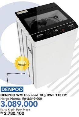 Promo Harga DENPOO DWF-112HY | Washing Machine Top Load 7kg  - Carrefour