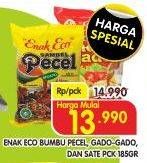 Promo Harga ENAK ECO Bumbu Gado-Gado/Bumbu Pecel Pedas/Bumbu Sate Ayam 185gr  - Superindo