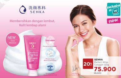 Promo Harga SENKA Perfect Whip Facial Foam Collagen 120 gr - Watsons