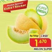 Promo Harga Melon Super per 100 gr - Superindo