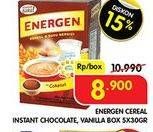 Promo Harga ENERGEN Cereal Instant Chocolate, Vanilla per 5 pcs 30 gr - Superindo