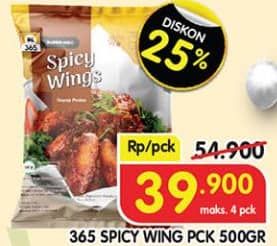 Promo Harga 365 Spicy Wing 500 gr - Superindo
