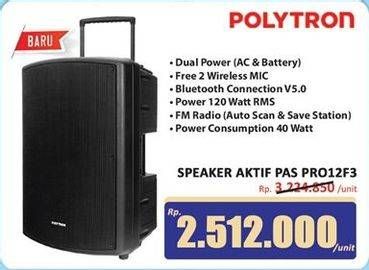 Promo Harga Polytron Professional Speaker Portable Polytron PAS PRO12F3  - Hari Hari