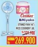 Promo Harga COSMOS Stand Fan 16 /MIYAKO Rice Cooker 1.8L  - Hypermart