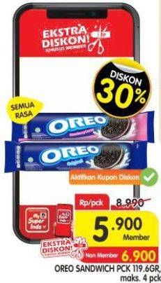 Promo Harga Oreo Biskuit Sandwich All Variants 119 gr - Superindo