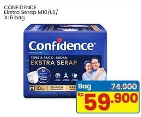 Promo Harga Confidence Adult Pants Slim & Fit Extra Absorb M10, L8, XL6 6 pcs - Indomaret