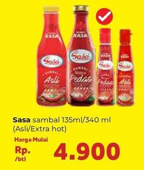 Promo Harga SASA Sambal Asli, Ekstra Pedas 135 ml - Carrefour