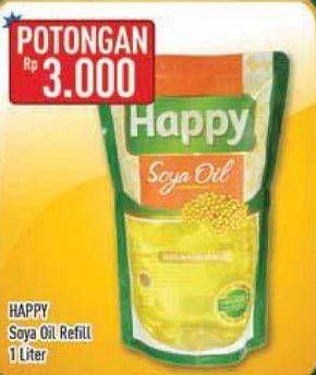 Promo Harga HAPPY Soya Oil 1 ltr - Hypermart