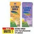 Promo Harga Ultra Milk Susu UHT Taro, Karamel 200 ml - Alfamart