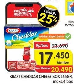 Promo Harga KRAFT Cheese Cheddar 165 gr - Superindo