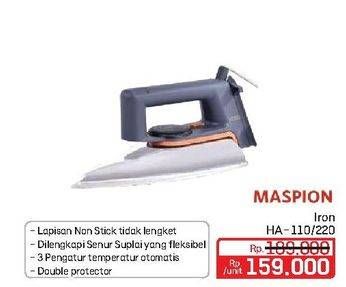 Promo Harga Maspion HA-110 Iron 220  - Lotte Grosir