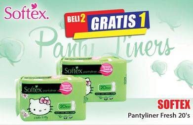 Promo Harga SOFTEX Pantyliner Forever Fresh 20 pcs - Hari Hari