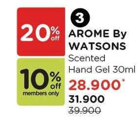 Promo Harga AROME Hand Gel 30 ml - Watsons