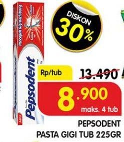 Promo Harga PEPSODENT Pasta Gigi Pencegah Gigi Berlubang 225 gr - Superindo