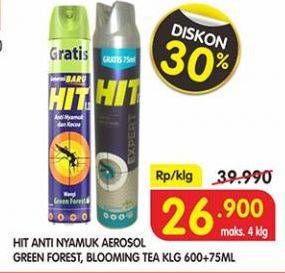 Promo Harga HIT Aerosol Green Forest, Blooming Tea 675 ml - Superindo