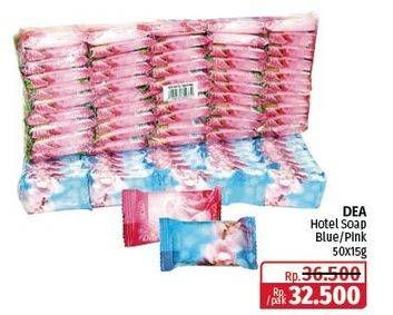Promo Harga DEA Hotel Soap Blue, Pink per 50 pcs 15 gr - Lotte Grosir