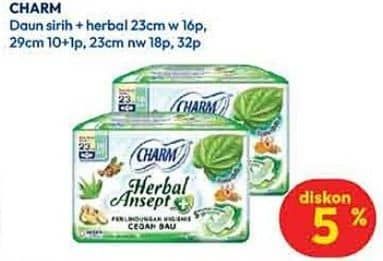 Promo Harga Charm Daun Sirih + Herbal Wing 23cm, Wing 29cm, Non Wing 23cm 11 pcs - Hypermart