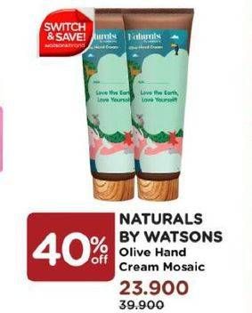 Promo Harga NATURALS BY WATSONS Olive Hand Cream Mosaic 60 ml - Watsons