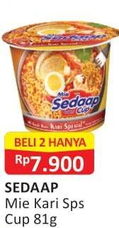 Promo Harga SEDAAP Mie Cup Kari Spesial per 2 pcs 81 gr - Alfamart