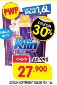 Promo Harga So Klin Softergent All Variants 1500 gr - Superindo