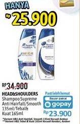HEAD & SHOULDERS Shampoo Supreme Anti Hairfall/Smooth 135ml / Tebal & Kuat 165ml