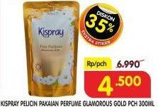 Promo Harga KISPRAY Pelicin Pakaian Glamorous Gold 300 ml - Superindo