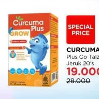 Promo Harga Curcuma Plus Go Talz Tablet Hisap Jeruk 20 pcs - Watsons