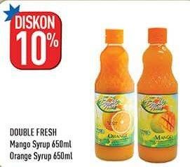 Promo Harga DOUBLE FRESH Drink Concentrate Mango, Orange 650 ml - Hypermart