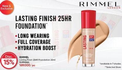 Promo Harga RIMMEL Lasting Finish 25HR Foundation 30 ml - Guardian