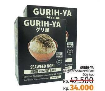 Promo Harga GURIH YA Seaweed Original 55 gr - LotteMart