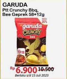 Promo Harga Garuda Snack Potato Crunchy Bee Daging Sapi BBQ, Sambal Geprek 58 gr - Alfamart