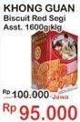 Promo Harga KHONG GUAN Assorted Biscuit Red Persegi 1600 gr - Indomaret