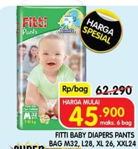 Promo Harga Fitti Pants L28, M32, XL26, XXL24 24 pcs - Superindo