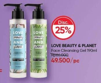 Promo Harga Love Beauty And Planet Face Cleansing Gel 190 ml - Guardian