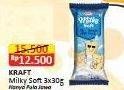 Promo Harga Kraft Milky Soft per 3 pcs 30 gr - Alfamart