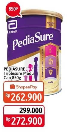 Promo Harga PEDIASURE Complete Triplesure Kecuali Madu 850 gr - Alfamidi