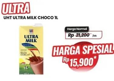 Promo Harga Ultra Milk Susu UHT Coklat 1000 ml - Carrefour
